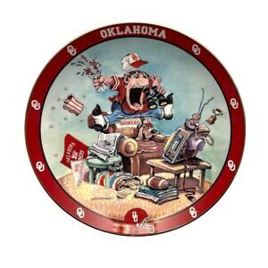 OU OKLAHOMA FAN Porcelain COLLECTOR PLATE By Gary Patterson 8" DANBURY MINT
